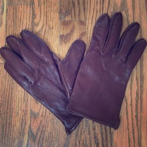 J Crew leather, cashmere lined men’s gloves.